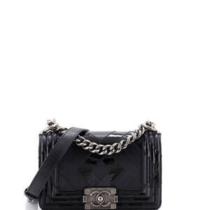 Chanel Small Boy Flap Bag Patchwork Caviar, Patent and Calfskin